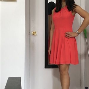 Pink keyhole skater dress from Express